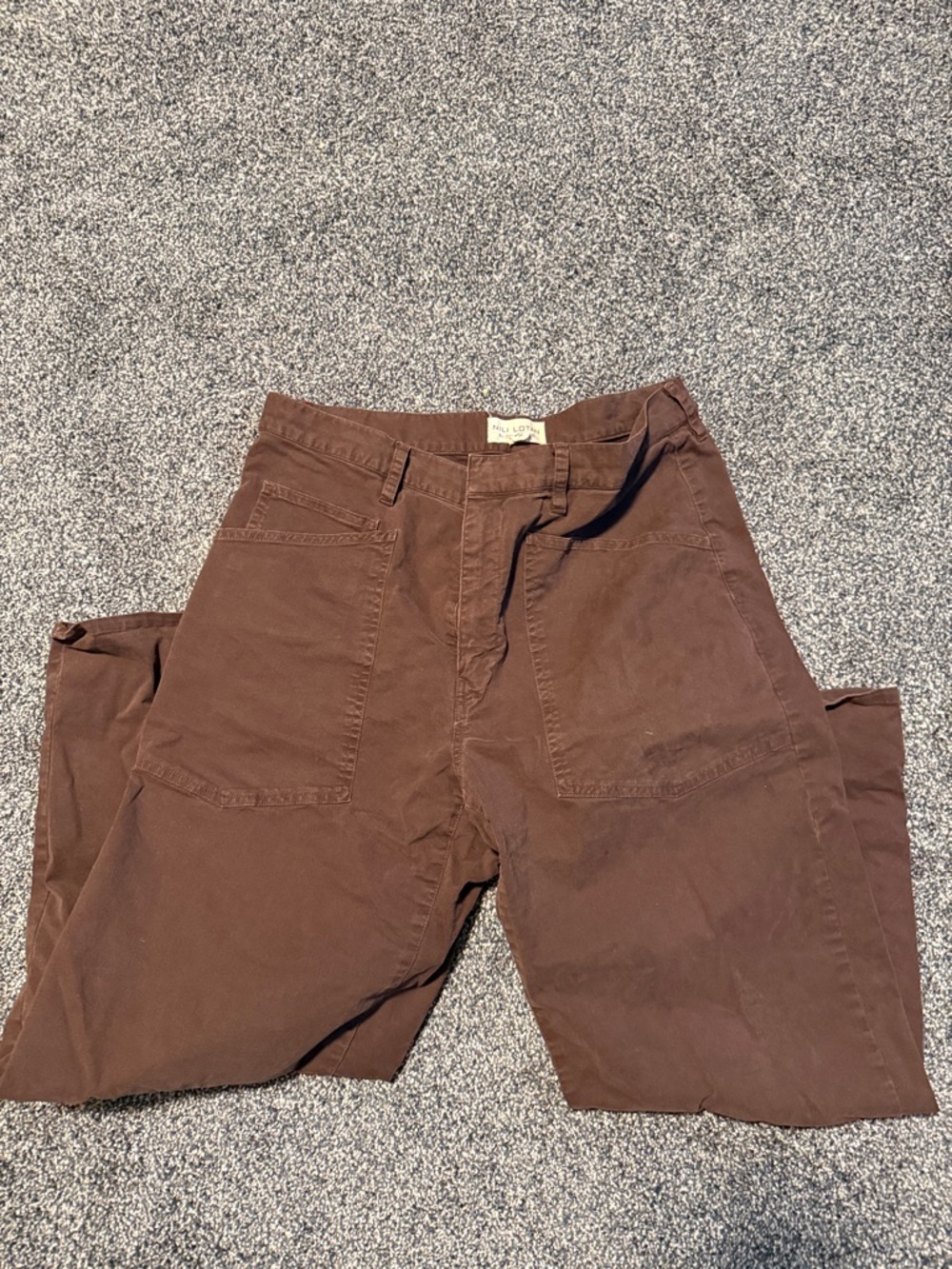 Nili Lotan Shon cotton pant. Mid rise barrel. Size 8 - Picture 3 of 8
